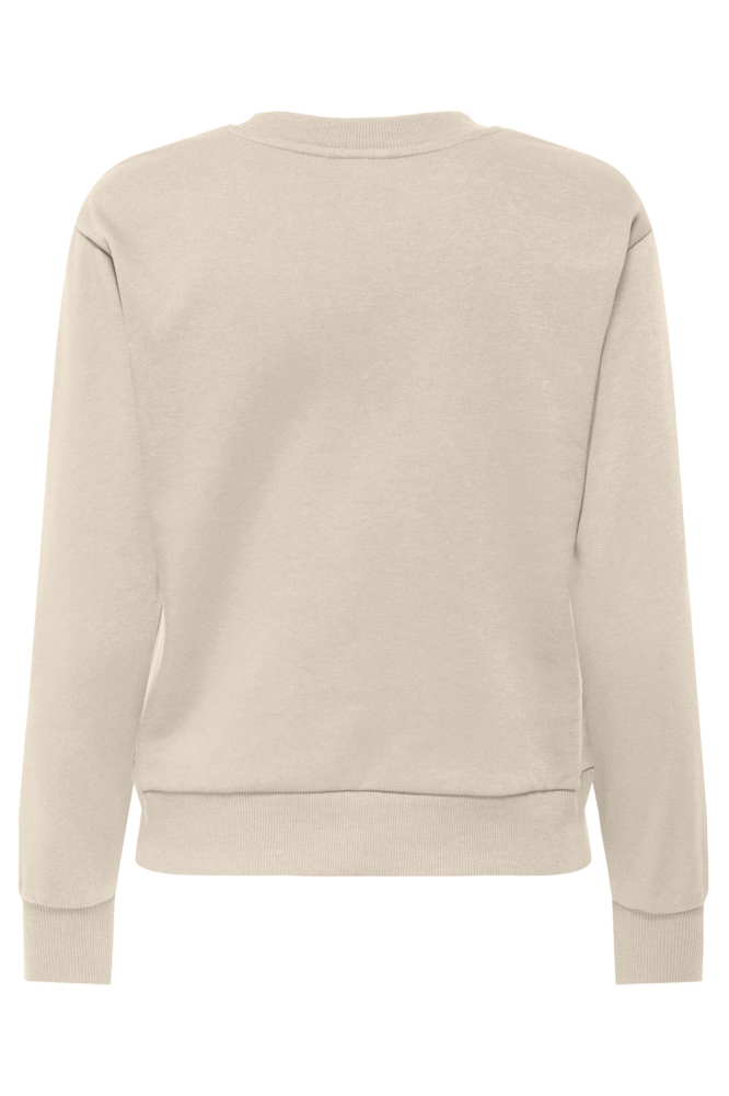 JDYPARIS L/S EMB SWEAT JRS 15221015 TAPIOCA/TONE IN TO